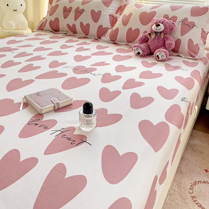 91家纺网 家纺一手货源 找家纺 大柏树 2025新款全棉13376印花四件套系列（可定制）-单床笠 倾心