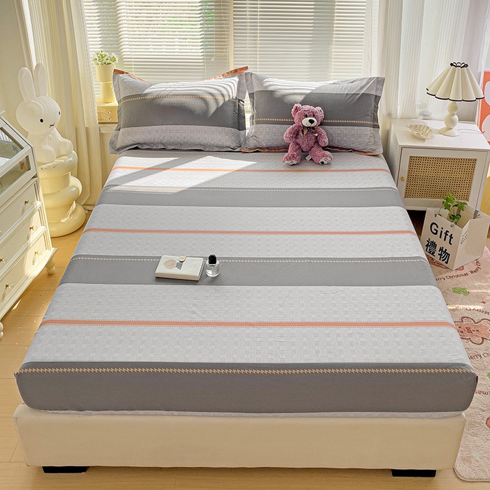 91家纺网 家纺一手货源 找家纺 大柏树 2025新款全棉13376印花四件套系列（可定制）-单床笠 罗伊