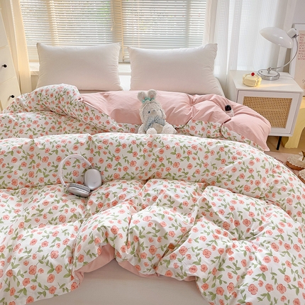 大柏树 2025新款全棉13376印花四件套系列（可定制）-单被套 春晴