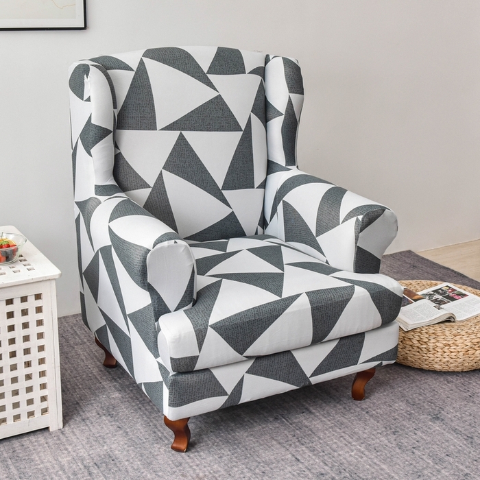 91家纺网 家纺一手货源 找家纺 兴妮雅家纺 2024新款老虎椅套 灰调三角形