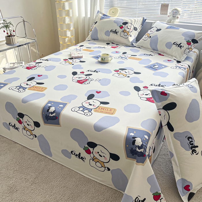 91家纺网 家纺一手货源 找家纺 涵宸家纺 2024新款全棉小清新印花单品套件--单床单 床单-奥利心