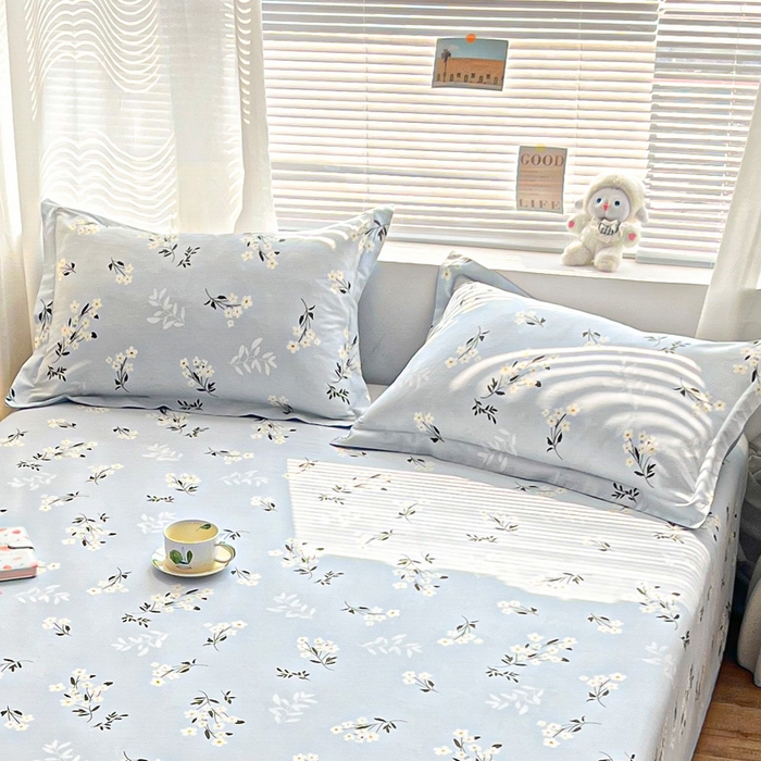 91家纺网 家纺一手货源 找家纺 涵宸家纺 2024新款全棉小清新印花单品套件--单枕套 枕套-那年花开