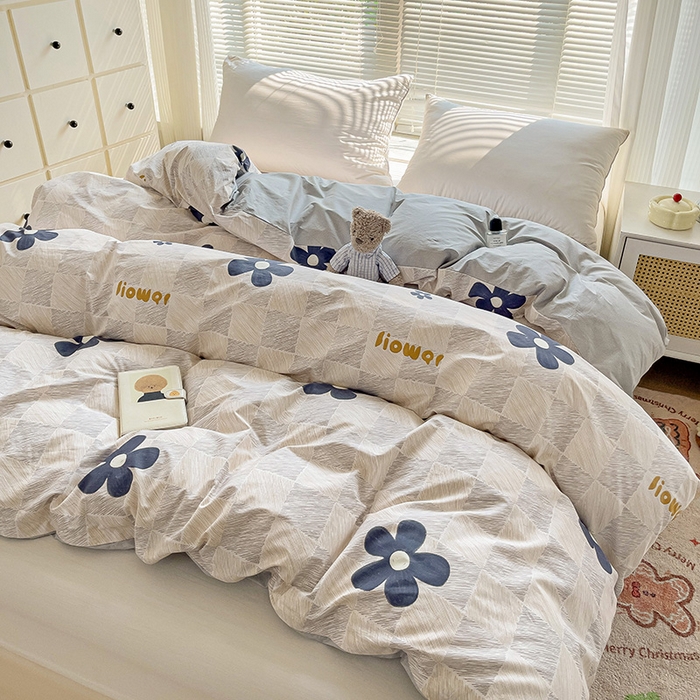 91家纺网 家纺一手货源 找家纺 大柏树 2025新款全棉13376印花四件套系列（可定制）-单被套 熹微