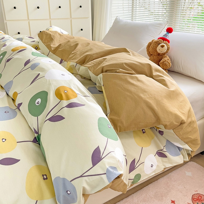 91家纺网 家纺一手货源 找家纺 大柏树 2025新款全棉13376印花四件套系列（可定制）-单被套 娜然