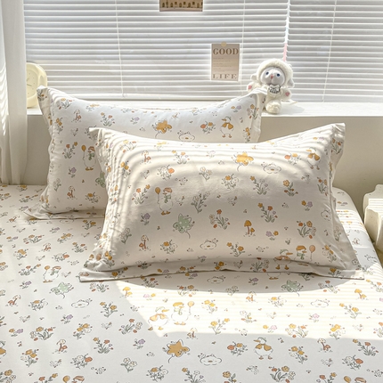 91家纺网 家纺一手货源 找家纺 （总）涵宸家纺 2024新款全棉小清新印花单品套件--单枕套