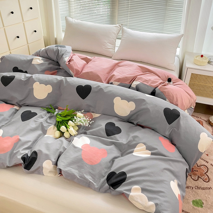 91家纺网 家纺一手货源 找家纺 大柏树 2025新款全棉13376印花四件套系列（可定制）-单被套 小爱恋