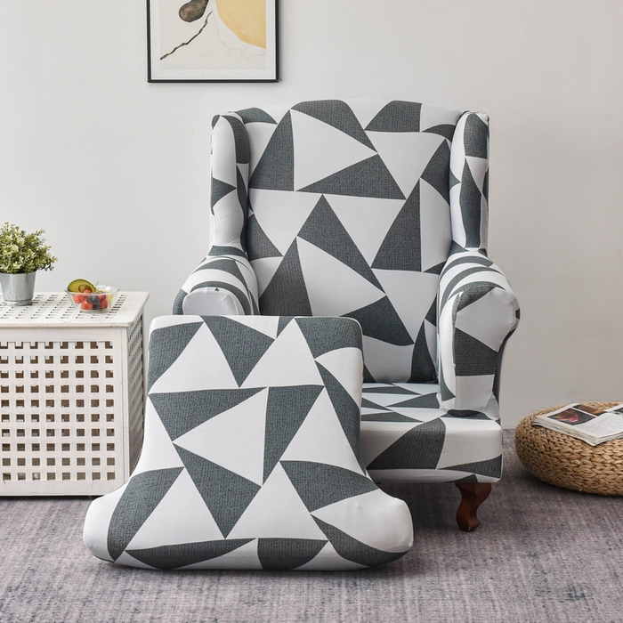 91家纺网 家纺一手货源 找家纺 兴妮雅家纺 2024新款老虎椅套 灰调三角形