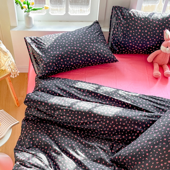 91家纺网 家纺一手货源 找家纺 千朵 2024新款全棉四件套 冬日恋歌