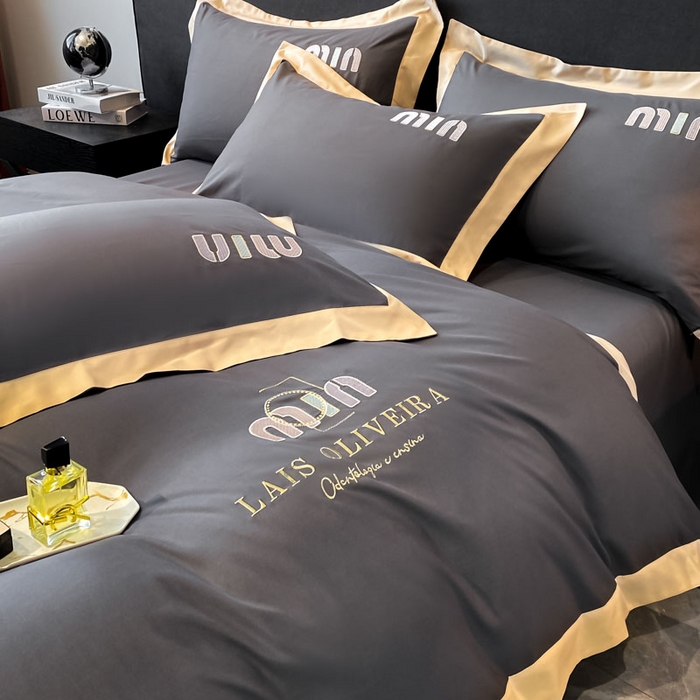 91家纺网 家纺一手货源 找家纺 遇见家居生活馆 2024新款亲肤磨毛刺绣四件套-克洛伊 克洛伊-高级灰