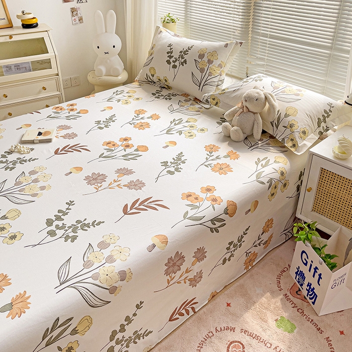 91家纺网 家纺一手货源 找家纺 大柏树 2025新款全棉13376印花四件套系列（可定制）-单床单 南薇