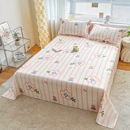 91家纺网 家纺一手货源 找家纺 （总）涵宸家纺 2024新款全棉小清新印花单品套件--单床单