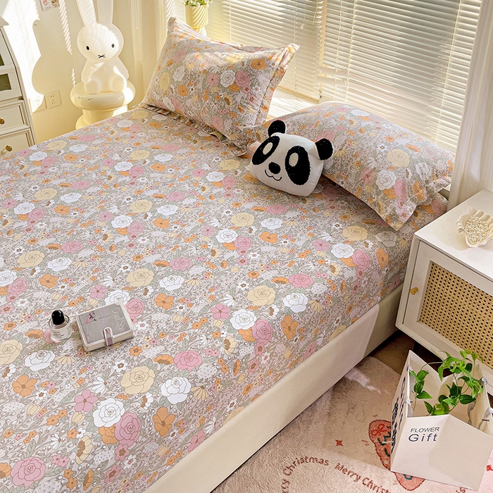 91家纺网 家纺一手货源 找家纺 大柏树 2025新款全棉13376印花四件套系列（可定制）-单床笠 灵韵