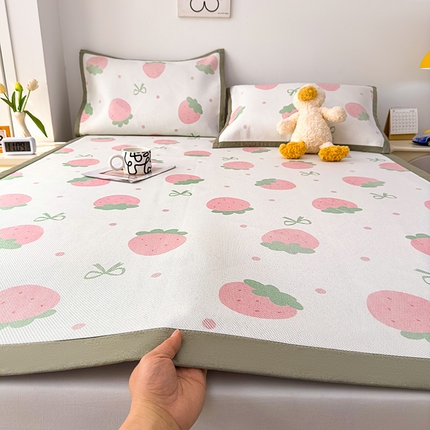 91家纺网 家纺一手货源 找家纺 （总）大元 2025新款数码印花冰藤席系列 -冰藤条席