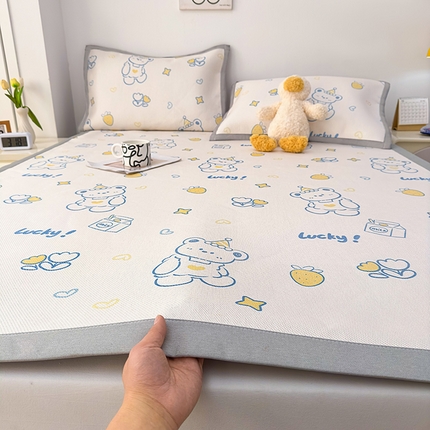 91家纺网 家纺一手货源 找家纺 （总）大元 2025新款数码印花冰藤席系列 -冰藤条席