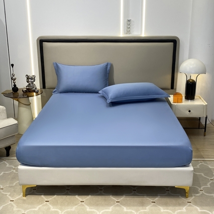 91家纺网 家纺一手货源 找家纺 （总）富馨莱 2024新款60支A类全棉纯棉磨毛纯色床笠款