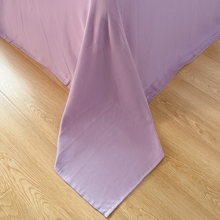 91家纺网 家纺一手货源 找家纺 千朵 2024新款全棉双层纱四件套 甜心紫