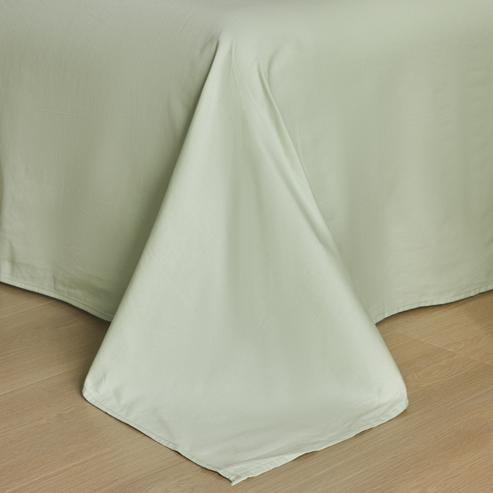 91家纺网 家纺一手货源 找家纺 涵宸家纺 2024新款全棉提花四件套-菲比 菲比-白绿