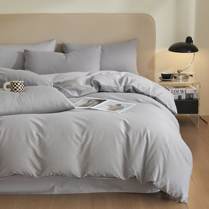 91家纺网 家纺一手货源 找家纺 涵宸家纺 2024新款全棉提花四件套-菲比 菲比-星兰