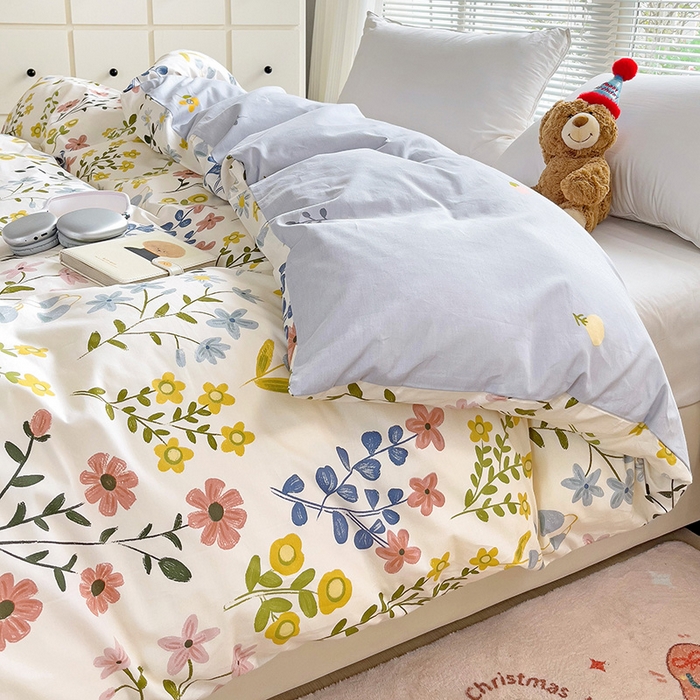 91家纺网 家纺一手货源 找家纺 大柏树 2025新款全棉13376印花四件套系列（可定制）-单被套 云梦花都