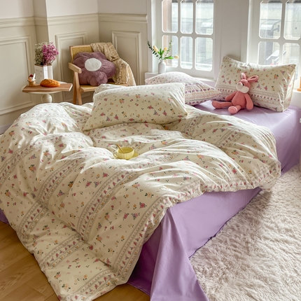 91家纺网 家纺一手货源 找家纺 千朵 2024新款全棉四件套 香丽儿