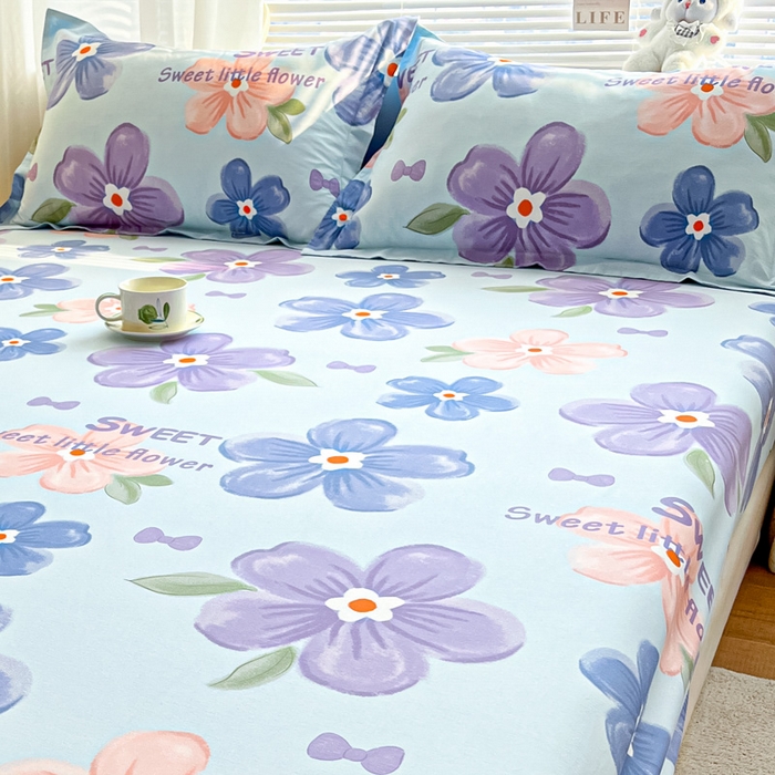 91家纺网 家纺一手货源 找家纺 涵宸家纺 2024新款全棉小清新印花单品套件--单枕套 枕套-花季