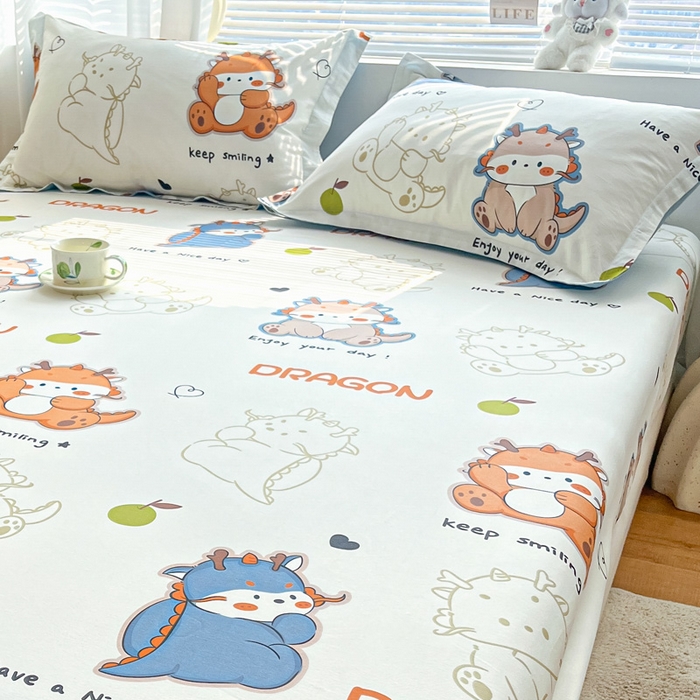 91家纺网 家纺一手货源 找家纺 涵宸家纺 2024新款全棉小清新印花单品套件--单枕套 枕套-龙先生