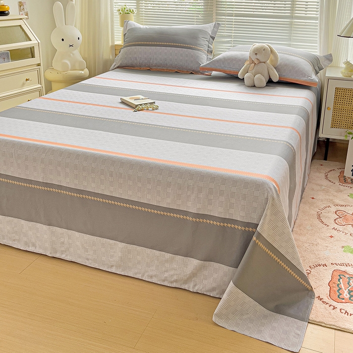 91家纺网 家纺一手货源 找家纺 大柏树 2025新款全棉13376印花四件套系列（可定制）-单床单 罗伊