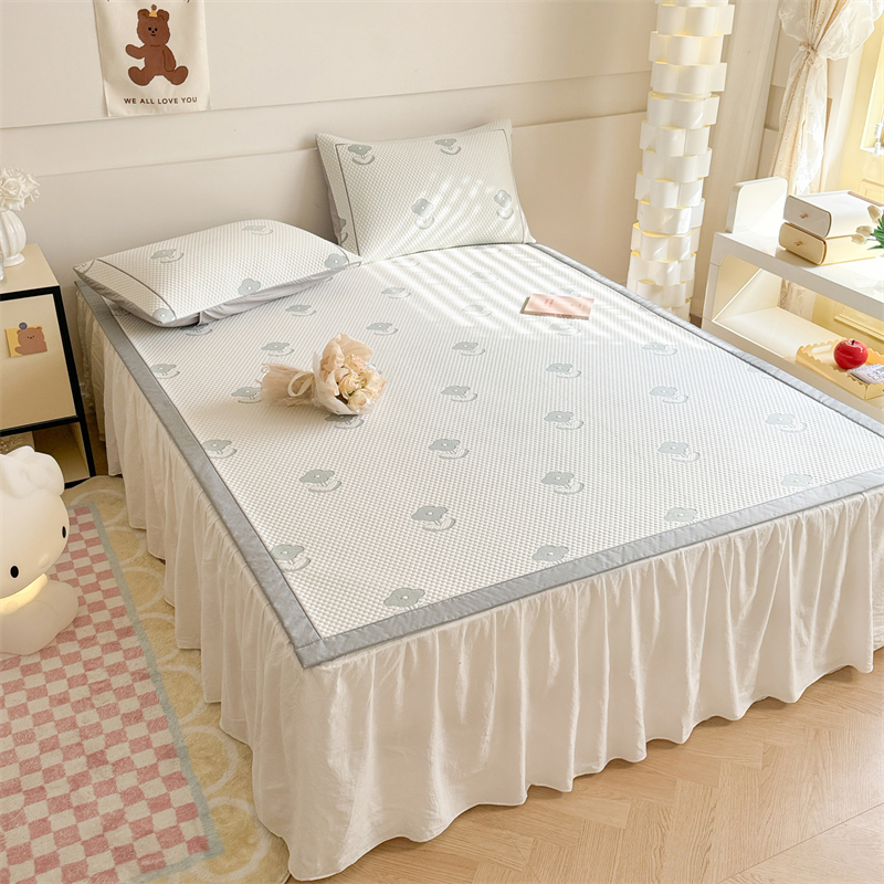 91家纺网 家纺一手货源 找家纺 （总）慕尚家纺 2025新款卡通凉豆豆凉感冰丝席凉席