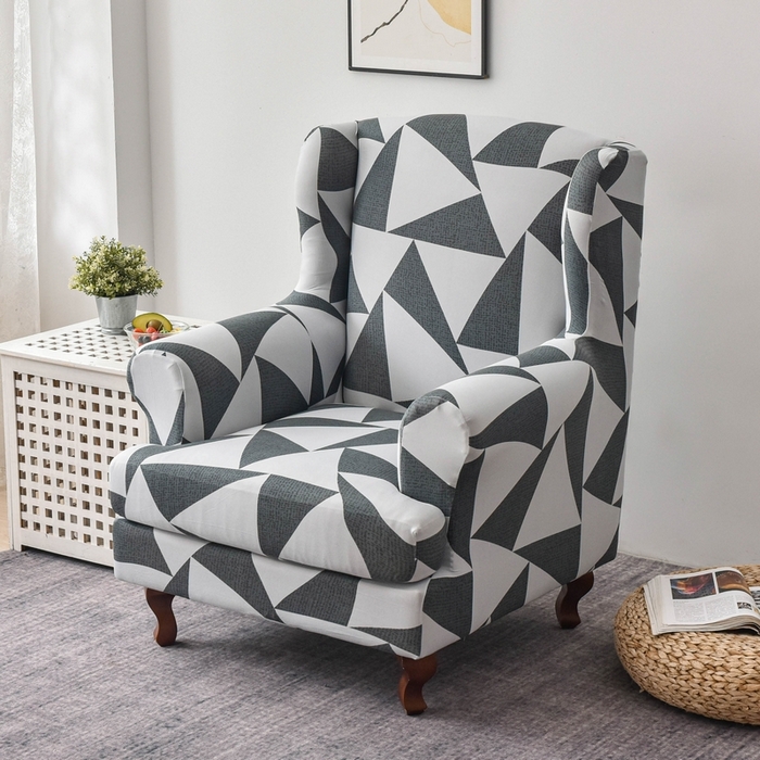 91家纺网 家纺一手货源 找家纺 兴妮雅家纺 2024新款老虎椅套 灰调三角形