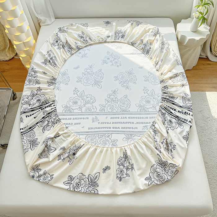 91家纺网 家纺一手货源 找家纺 涵宸家纺 2024新款全棉小清新印花单品套件--单床笠 床笠-安曼