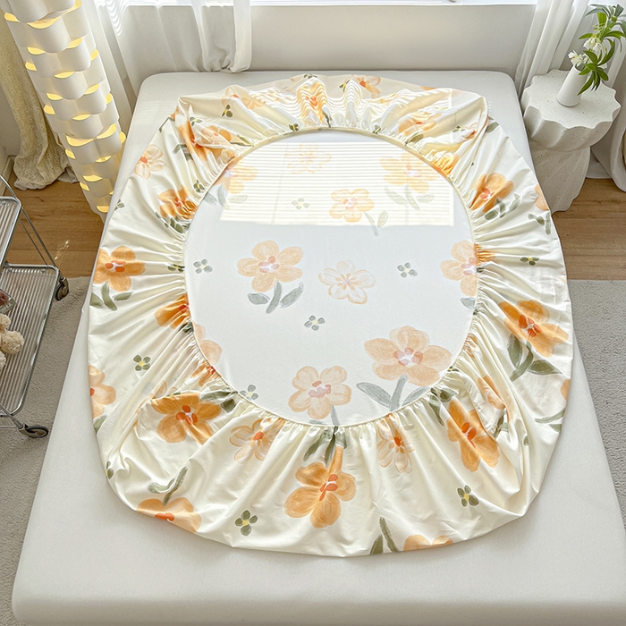 91家纺网 家纺一手货源 找家纺 涵宸家纺 2024新款全棉小清新印花单品套件--单床笠 床笠-香榭