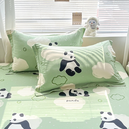 91家纺网 家纺一手货源 找家纺 （总）涵宸家纺 2024新款全棉小清新印花单品套件--单枕套