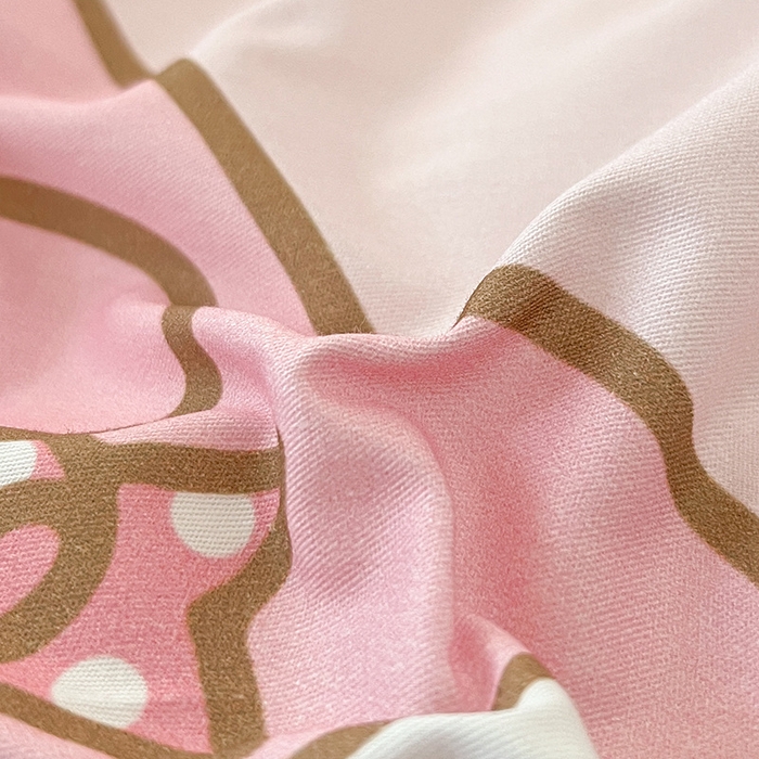 91家纺网 家纺一手货源 找家纺 博雅 2024新款全棉三丽鸥AB版活性印花四件套 点点美乐蒂