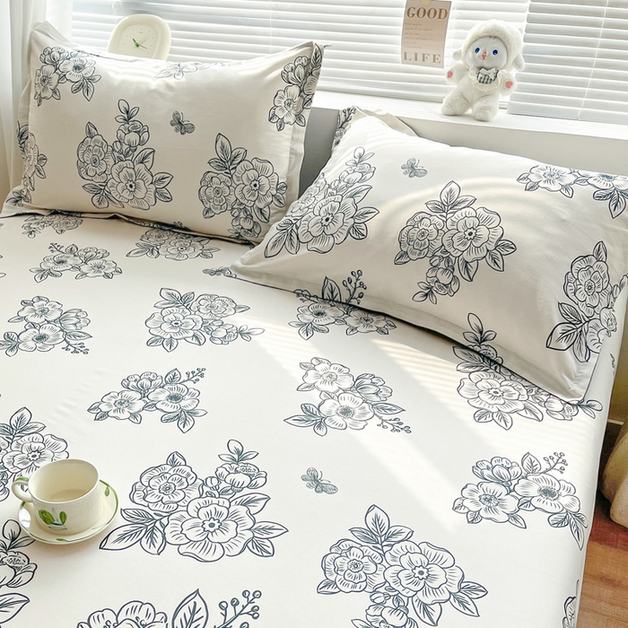 91家纺网 家纺一手货源 找家纺 涵宸家纺 2024新款全棉小清新印花单品套件--单枕套 枕套-安曼