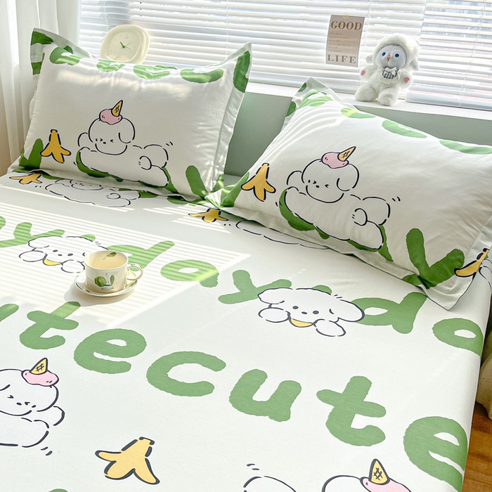 91家纺网 家纺一手货源 找家纺 涵宸家纺 2024新款全棉小清新印花单品套件--单枕套 枕套-萌宝宝