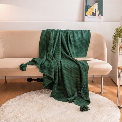 （总）朴尔家纺-毛巾被 2024新款北欧纳维亚系列日光流苏针织毯