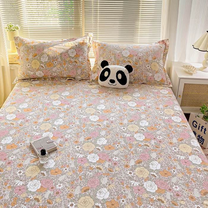 91家纺网 家纺一手货源 找家纺 大柏树 2025新款全棉13376印花四件套系列（可定制）-单床笠 灵韵