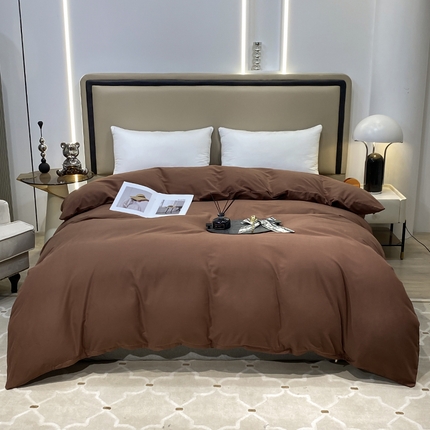 91家纺网 家纺一手货源 找家纺 （总）富馨莱 2024新款60支A类全棉纯棉磨毛纯色双拼被套