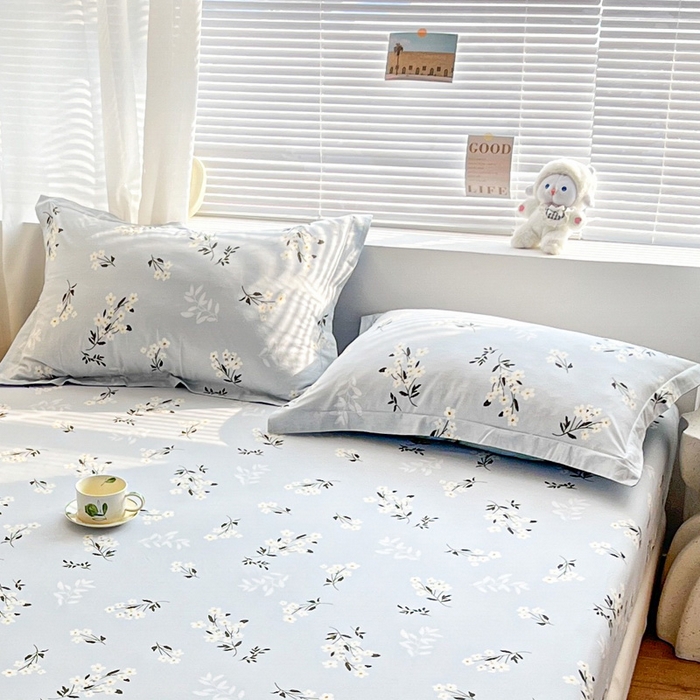 91家纺网 家纺一手货源 找家纺 涵宸家纺 2024新款全棉小清新印花单品套件--单枕套 枕套-那年花开
