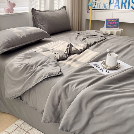 91家纺网 家纺一手货源 找家纺 春光里 2024新款三角针贝壳绣纯色夏被