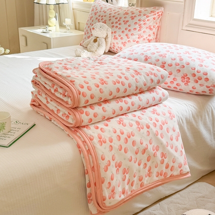 91家纺网 家纺一手货源 找家纺 （总）美派工厂店 2024新款A类小清新针织棉印花夏被