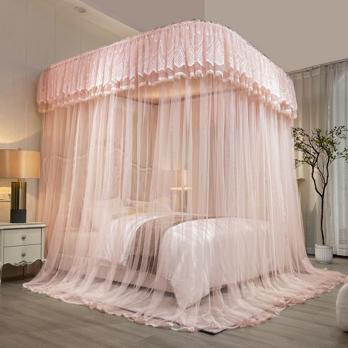 91家纺网 家纺一手货源 找家纺 夏彩 2024新款88560防尘顶轨道系列蚊帐 88560-玉色