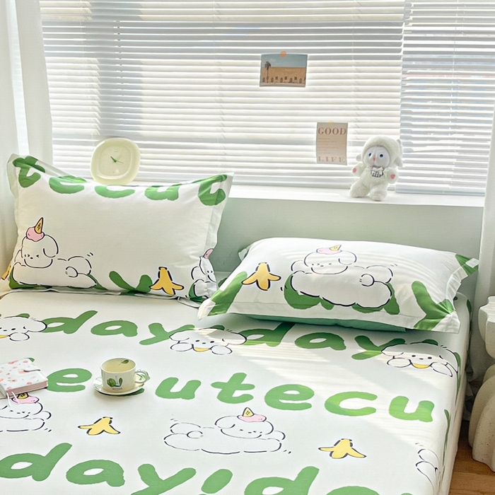 91家纺网 家纺一手货源 找家纺 涵宸家纺 2024新款全棉小清新印花单品套件--单枕套 枕套-萌宝宝