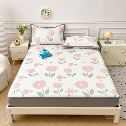 91家纺网 家纺一手货源 找家纺 （总）大元 2025新款数码印花冰藤席系列 -冰藤床笠