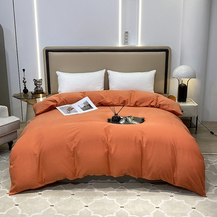 91家纺网 家纺一手货源 找家纺 （总）富馨莱 2024新款60支A类全棉纯棉磨毛纯色双拼被套