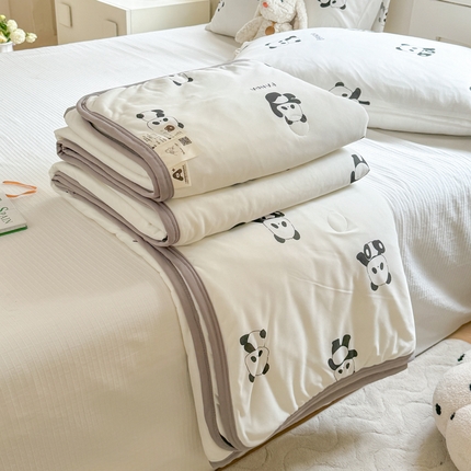 91家纺网 家纺一手货源 找家纺 （总）美派工厂店 2024新款A类小清新针织棉印花夏被