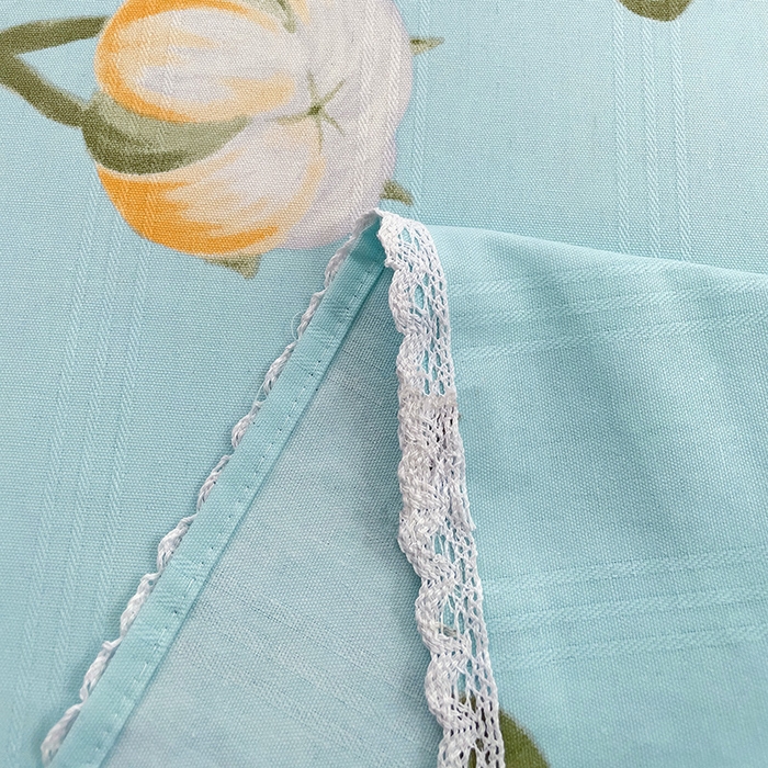 91家纺网 家纺一手货源 找家纺 梵克保罗 2024新款鱼骨棉老粗布凉席花边款床单三件套 泡泡棉