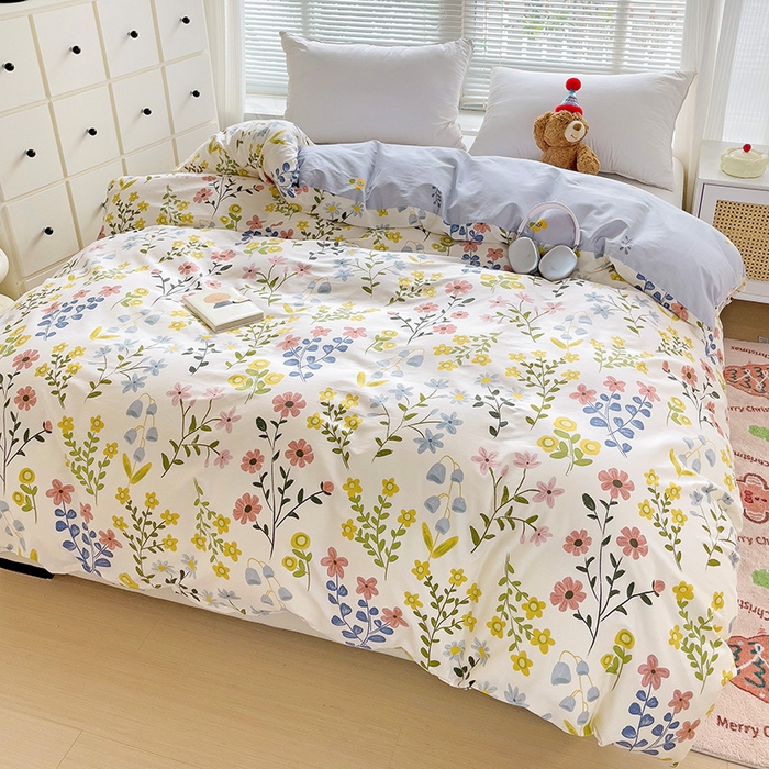 91家纺网 家纺一手货源 找家纺 大柏树 2025新款全棉13376印花四件套系列（可定制）-单被套 云梦花都