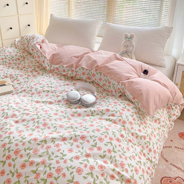 91家纺网 家纺一手货源 找家纺 大柏树 2025新款全棉13376印花四件套系列（可定制）-单被套 春晴