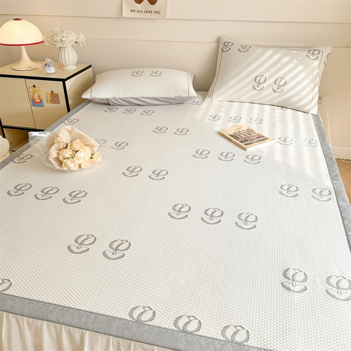 91家纺网 家纺一手货源 找家纺 慕尚家纺 2025新款卡通凉豆豆凉感冰丝席凉席 床席款-芬芳